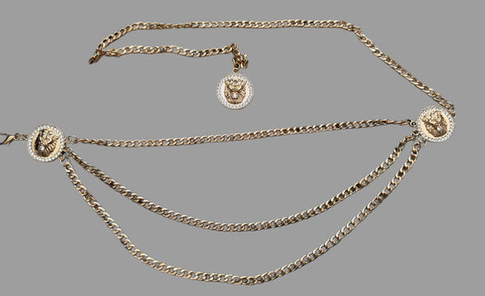 T Cinturón cadena versace dorado