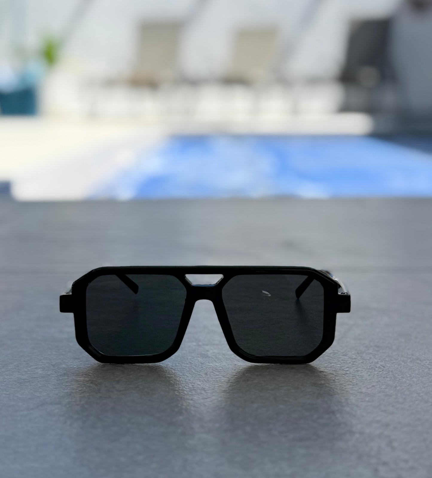 T Lentes cuadrados negro negro