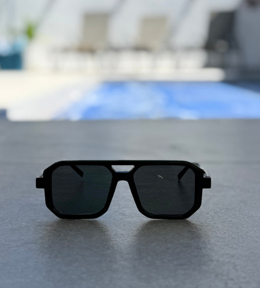 T Lentes cuadrados negro negro