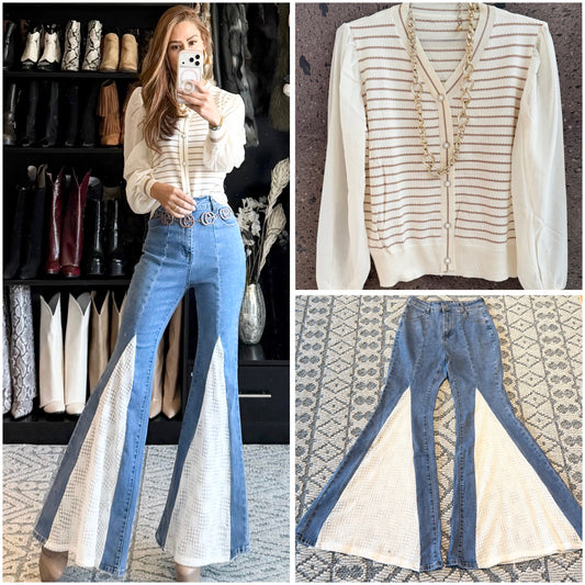 Blusa manga gasa capuccino