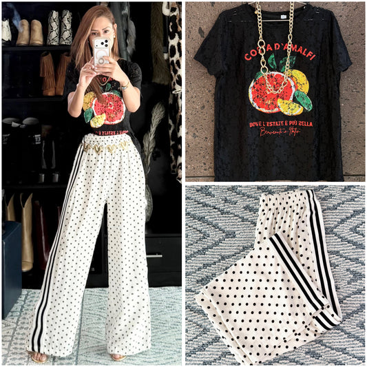 Blusa encaje amalfi negra