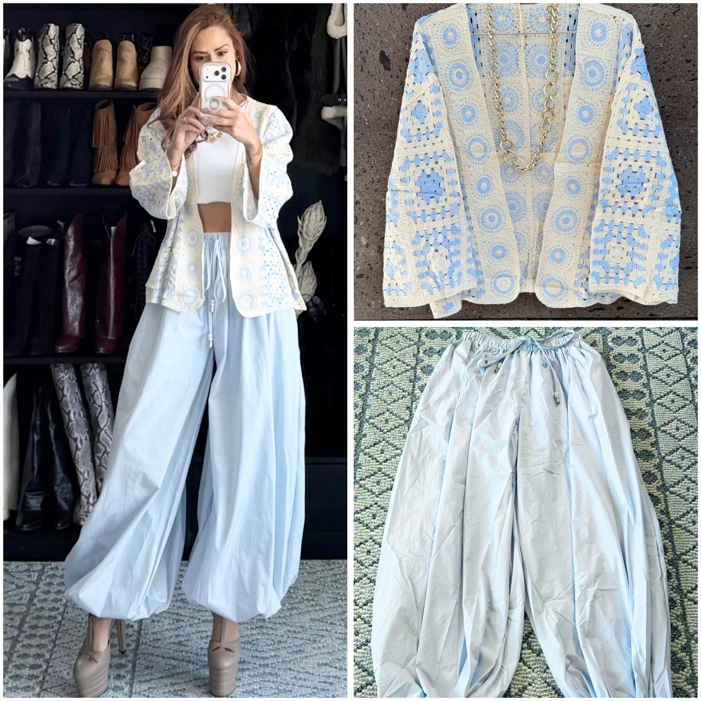 Kimono quilt baby Blue