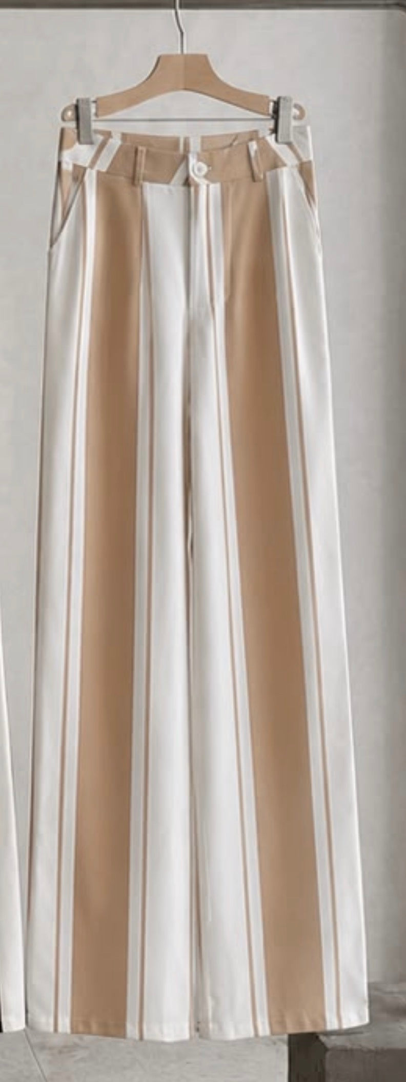 J pantalón rayas capuccino