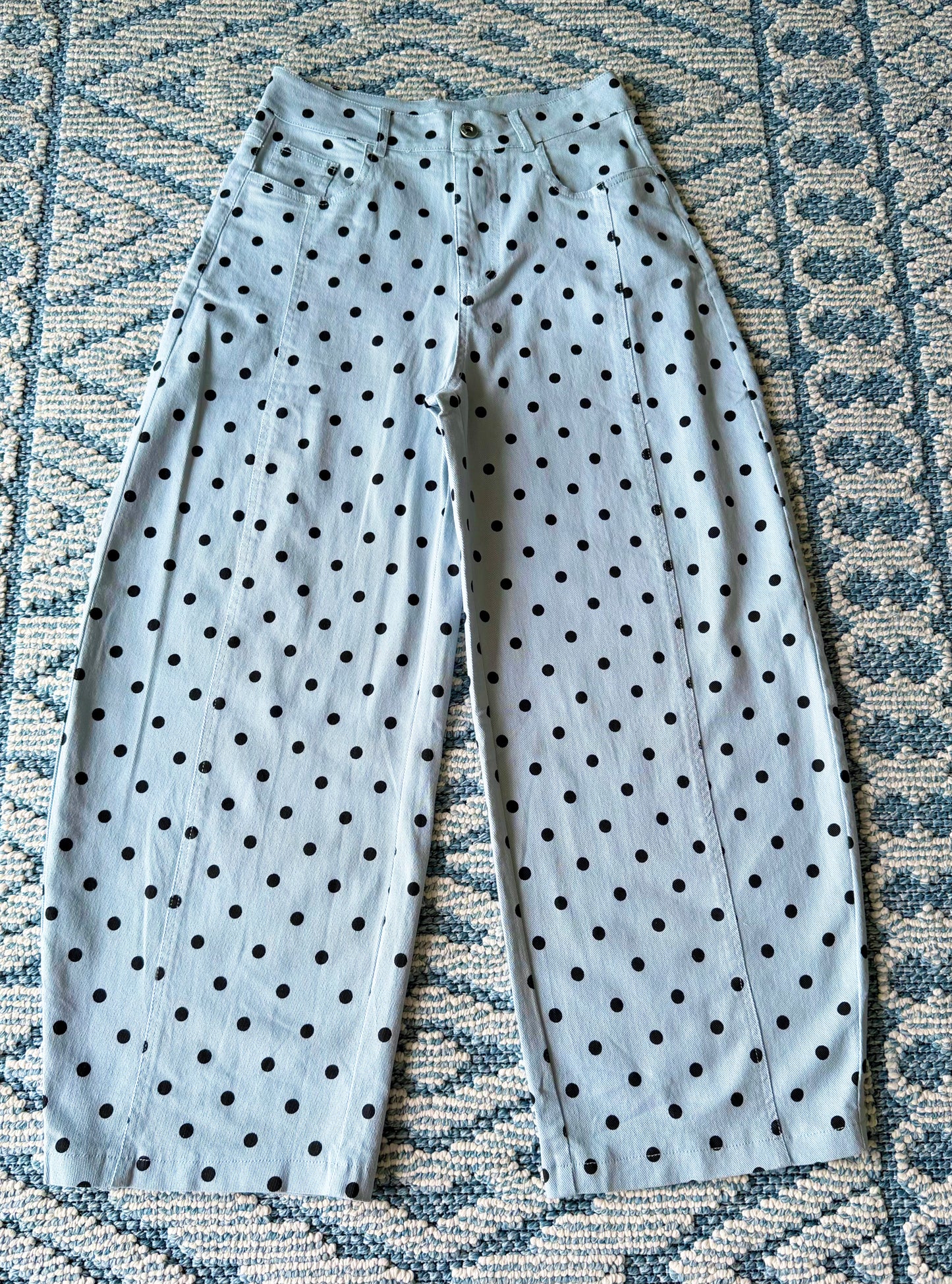 Jeans ballon polka baby blue stretch