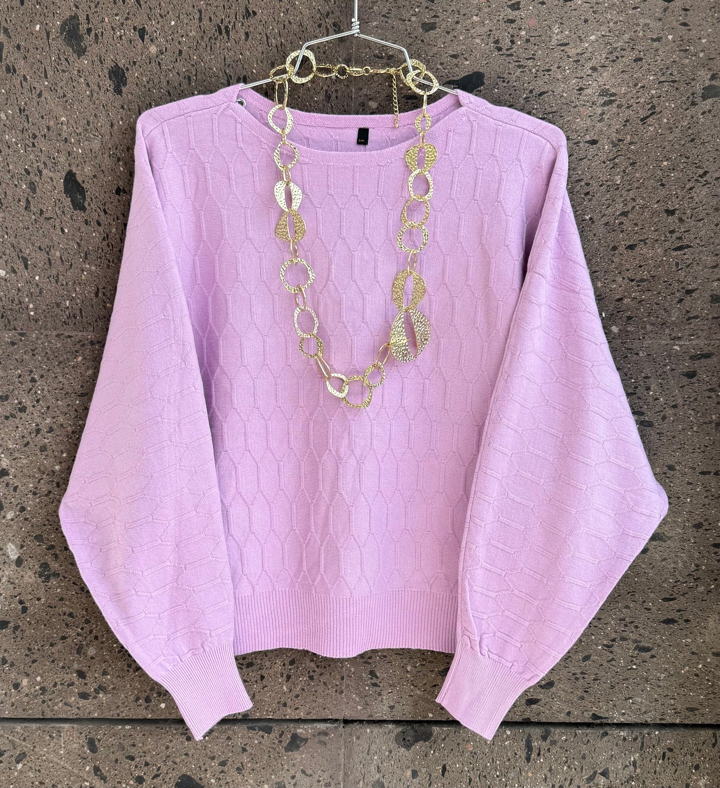 Sweter hombro caído lavanda