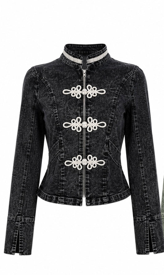 Chamarra Napoleón cuello washed
