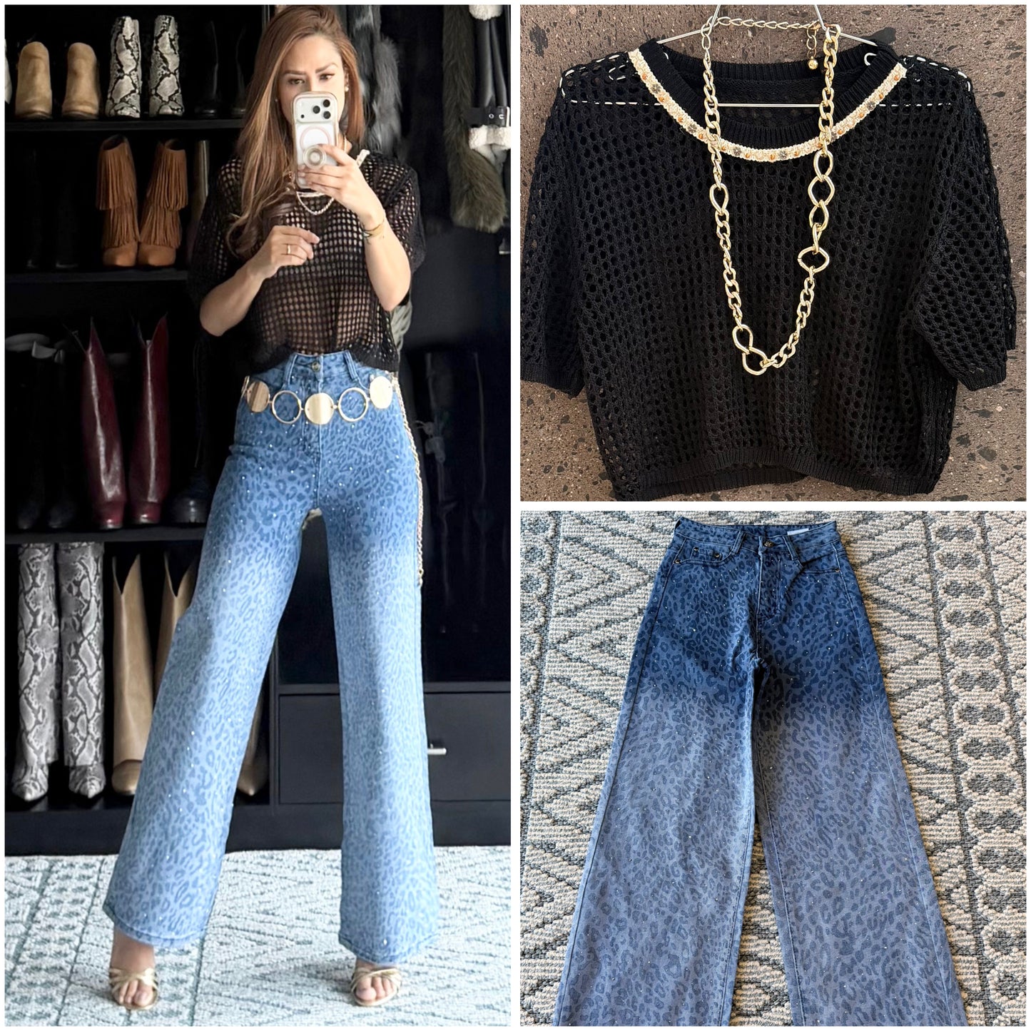 Blusa tejida negra
