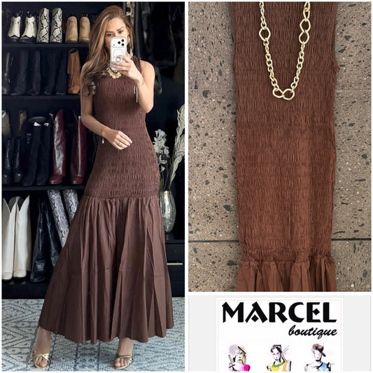 B Vestido panal chocolate